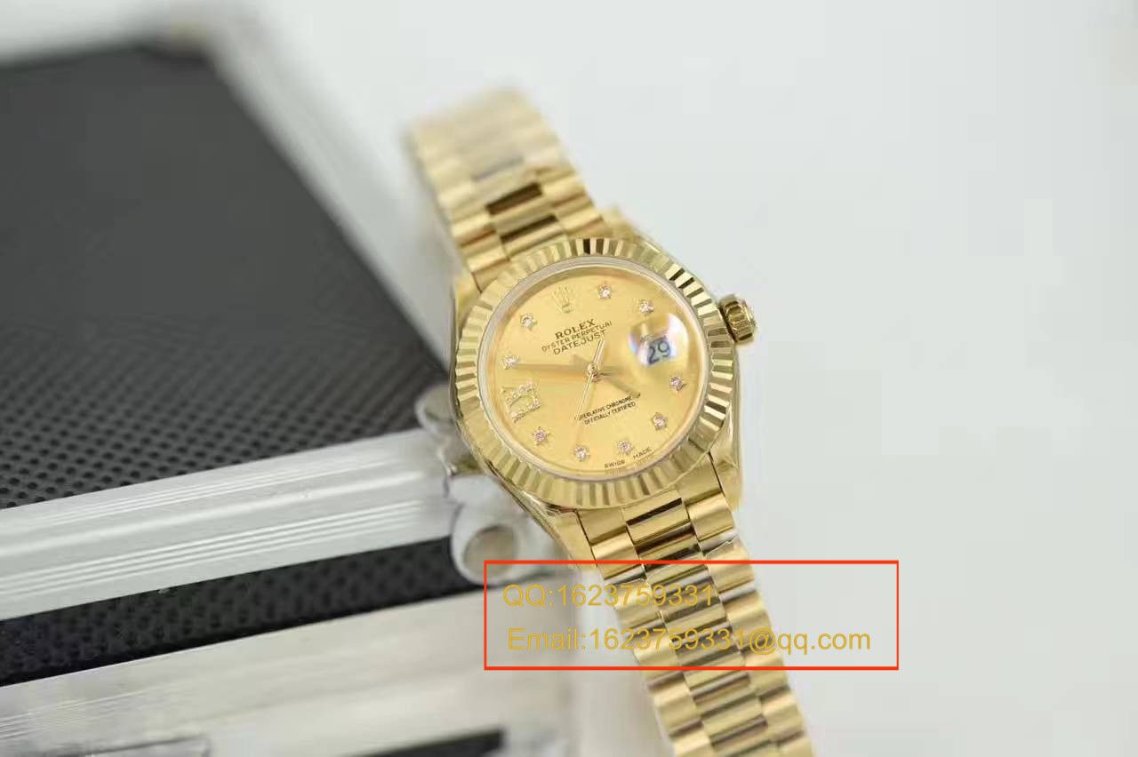【SY Factory 一比一超A高仿手表】 Rolex 女装  Datejust 系列279178香槟色女士 wrist watch  / RB0126A