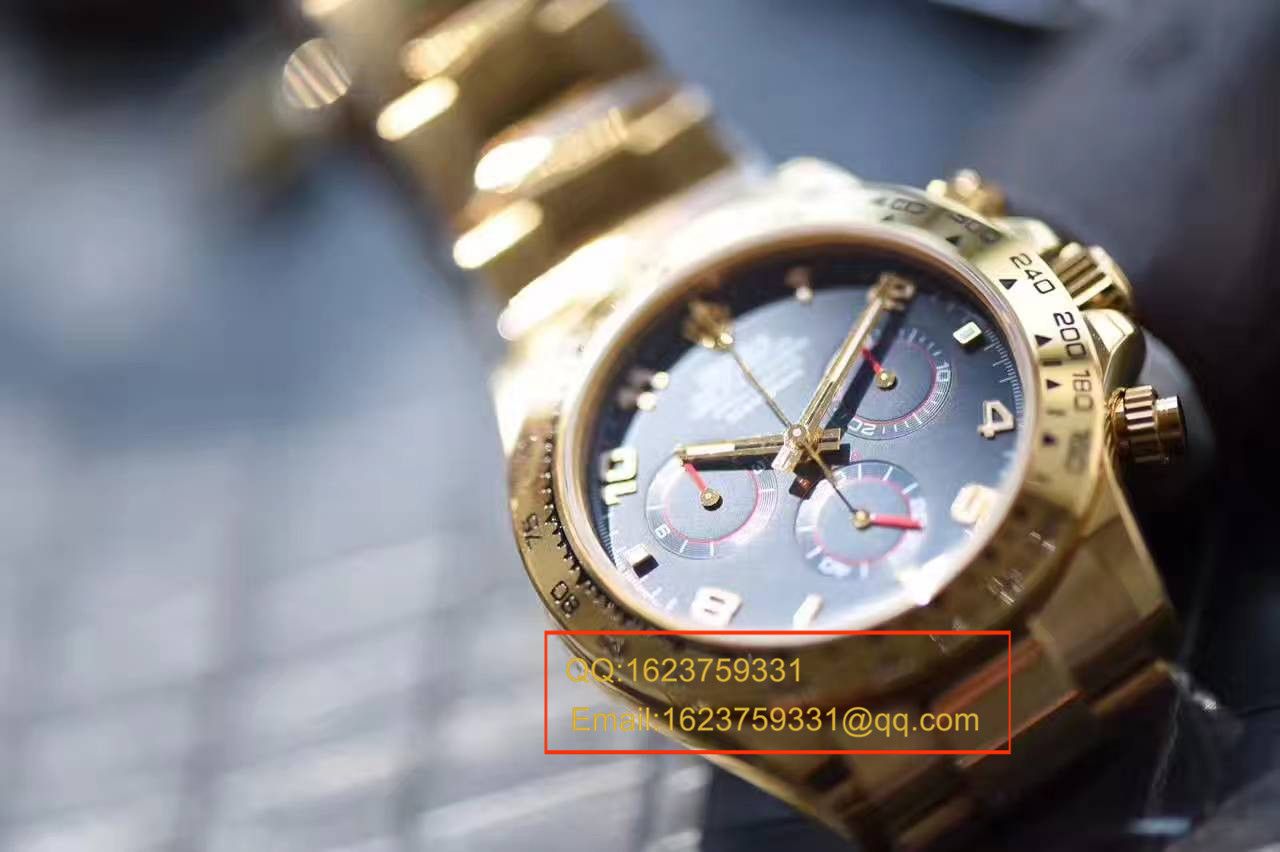 【台湾 Factory 一比一超A高仿手表】 Rolex  Cosmograph Daytona  Ditongna 系列116528 蓝色表盘 wrist watch  / RBB183