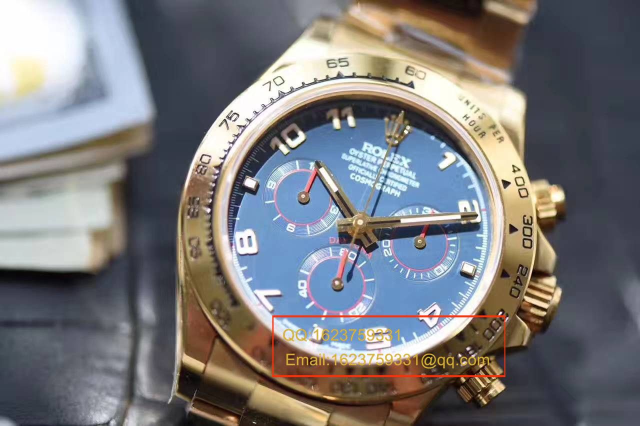 【台湾 Factory 一比一超A高仿手表】 Rolex  Cosmograph Daytona  Ditongna 系列116528 蓝色表盘 wrist watch  / RBB183