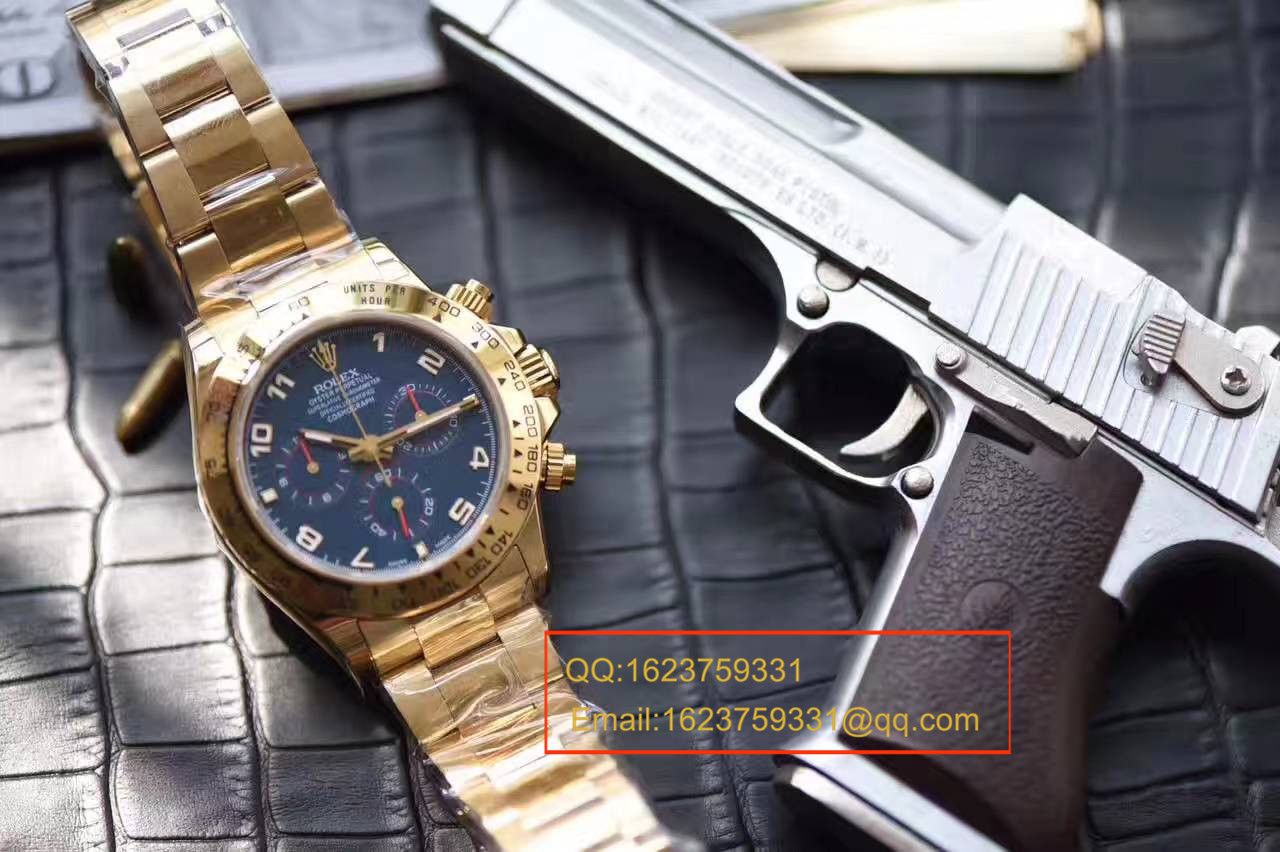 【台湾 Factory 一比一超A高仿手表】 Rolex  Cosmograph Daytona  Ditongna 系列116528 蓝色表盘 wrist watch  / RBB183