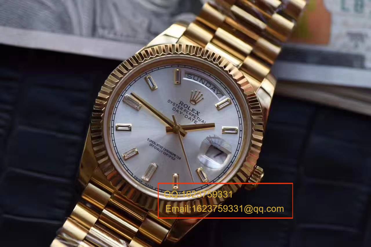 【台湾 Factory 一比一超A高仿手表】 Rolex  Day-Date 型系列228239黑色表盘钻钉 wrist watch  / RB0180