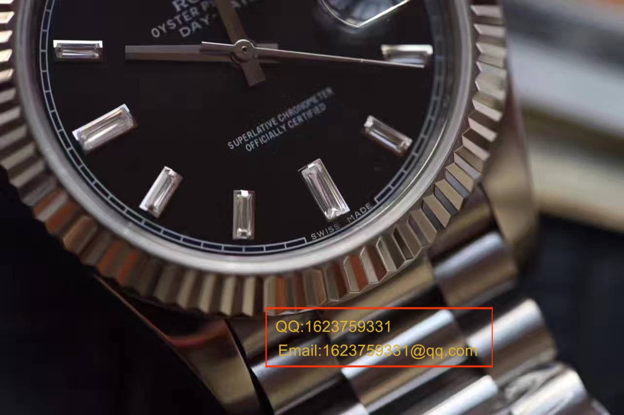 【台湾 Factory 一比一超A高仿手表】 Rolex  Day-Date 型系列228239黑色表盘钻钉 wrist watch  / RB0180