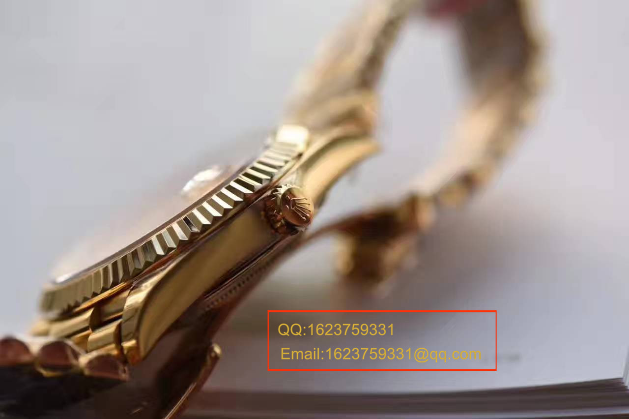 【台湾 Factory 一比一超A高精仿手表】 Rolex  Day-Date 型系列228238香槟色表盘钻钉 wrist watch  / RBA179