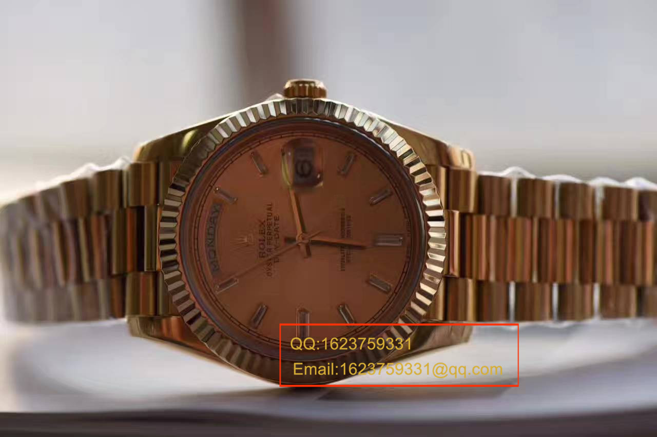 【台湾 Factory 一比一超A高精仿手表】 Rolex  Day-Date 型系列228238香槟色表盘钻钉 wrist watch  / RBA179