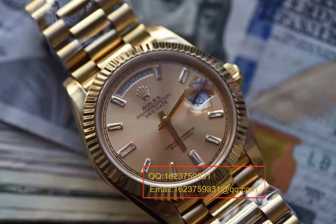 【台湾 Factory 一比一超A高精仿手表】 Rolex  Day-Date 型系列228238香槟色表盘钻钉 wrist watch  / RBA179