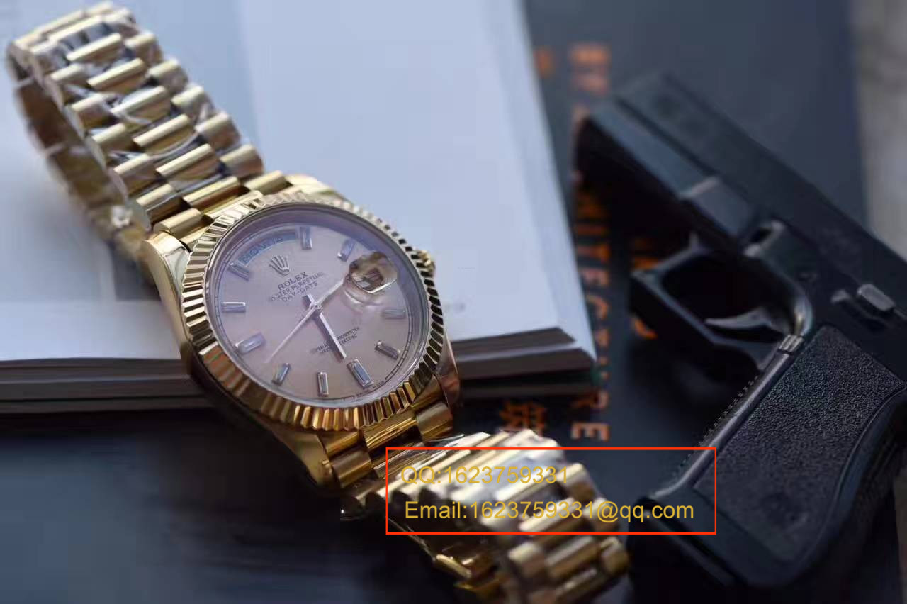 【台湾 Factory 一比一超A高精仿手表】 Rolex  Day-Date 型系列228238香槟色表盘钻钉 wrist watch  / RBA179