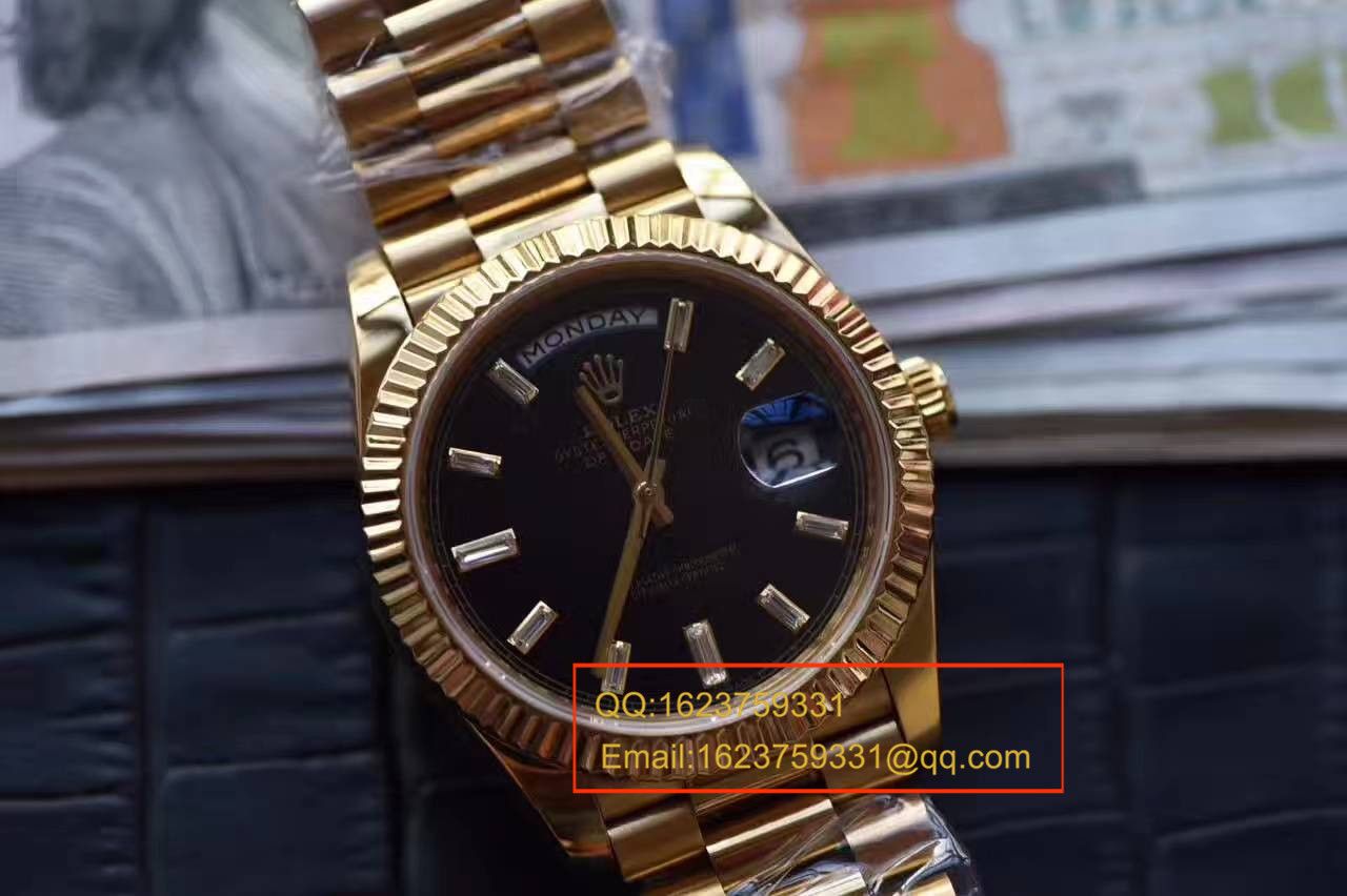 【台湾 Factory 一比一超A高仿 wrist watch 】 Rolex  Day-Date 型系列228238黑色表盘 / RBA176