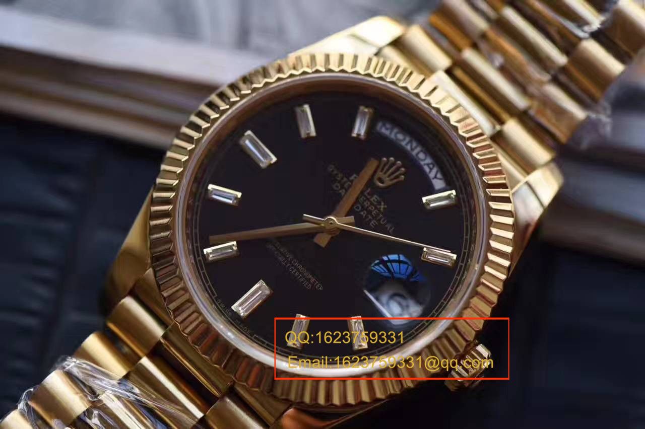 【台湾 Factory 一比一超A高仿 wrist watch 】 Rolex  Day-Date 型系列228238黑色表盘 / RBA176