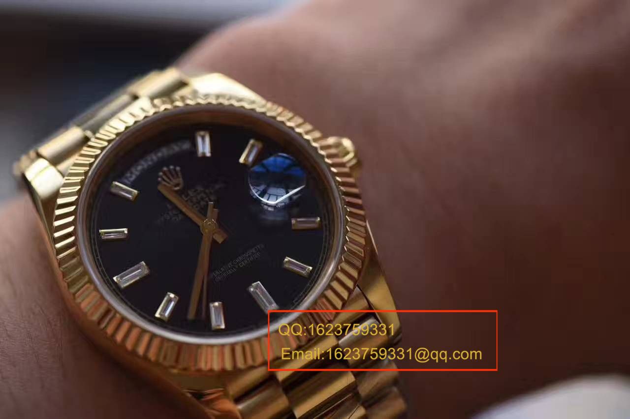 【台湾 Factory 一比一超A高仿 wrist watch 】 Rolex  Day-Date 型系列228238黑色表盘 / RBA176