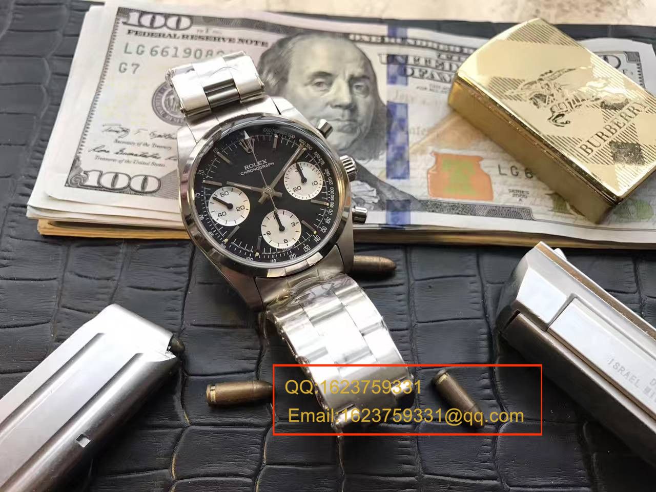 经典复古 Rolex  Ditongna 黑盘中性 wrist watch  / R174