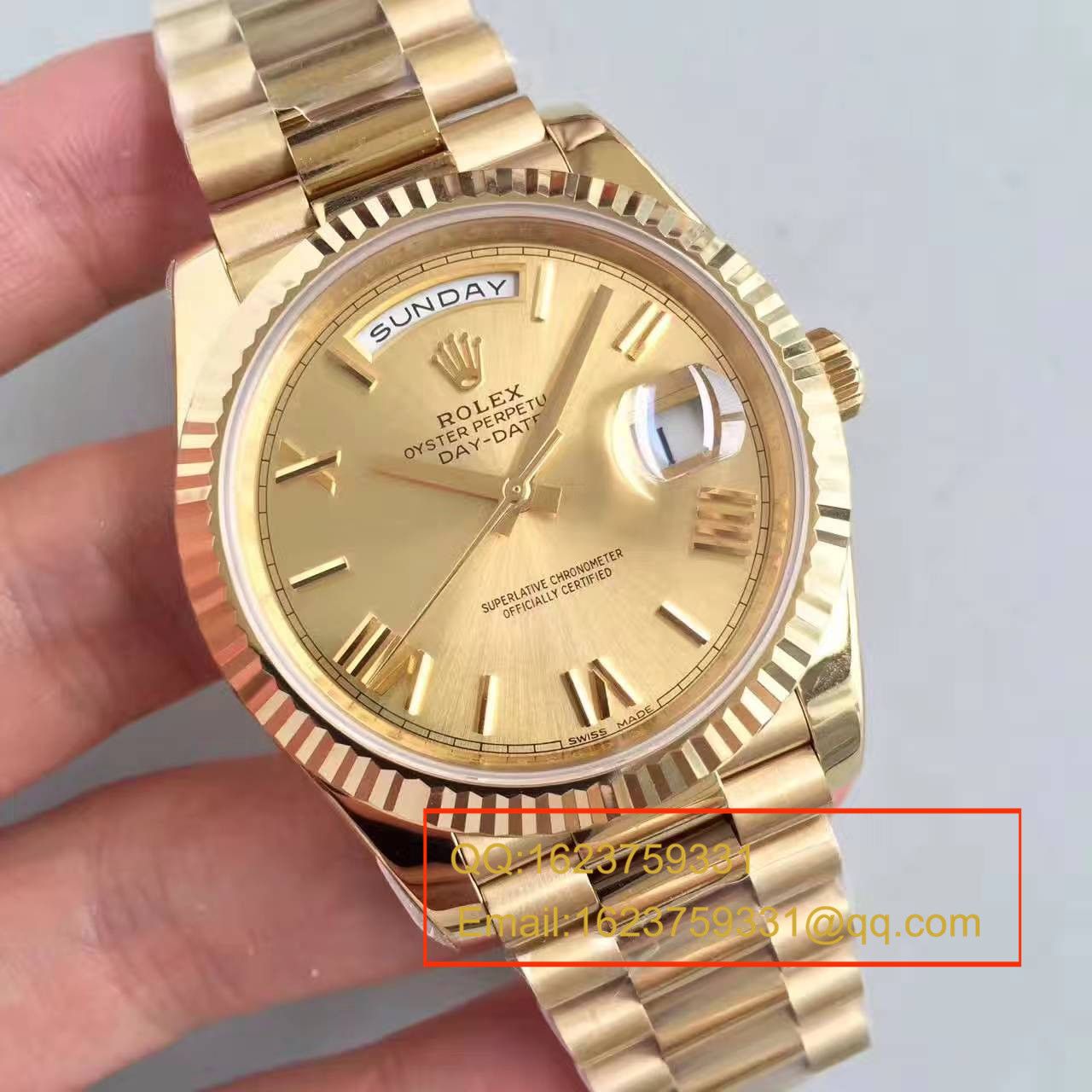 【N Factory 一比一高精仿手表】 Rolex  Day-Date 型系列218238-83218 香槟色表盘 wrist watch  / RBE168
