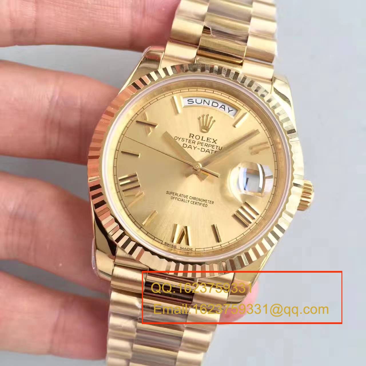 【N Factory 一比一高精仿手表】 Rolex  Day-Date 型系列218238-83218 香槟色表盘 wrist watch  / RBE168