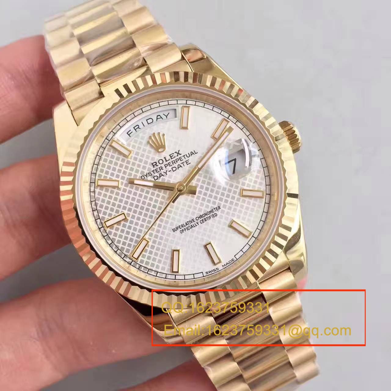 【NOOB Factory 一比一高仿手表】 Rolex  Day-Date 型系列218238-83218 白盘 wrist watch  / RBE167