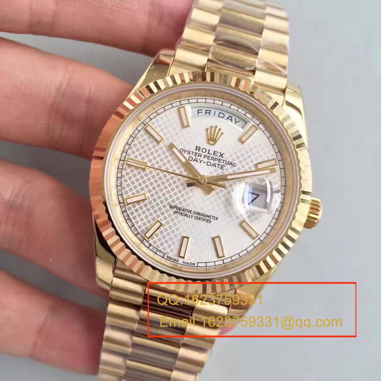 【NOOB Factory 一比一高仿手表】 Rolex  Day-Date 型系列218238-83218 白盘 wrist watch  / RBE167