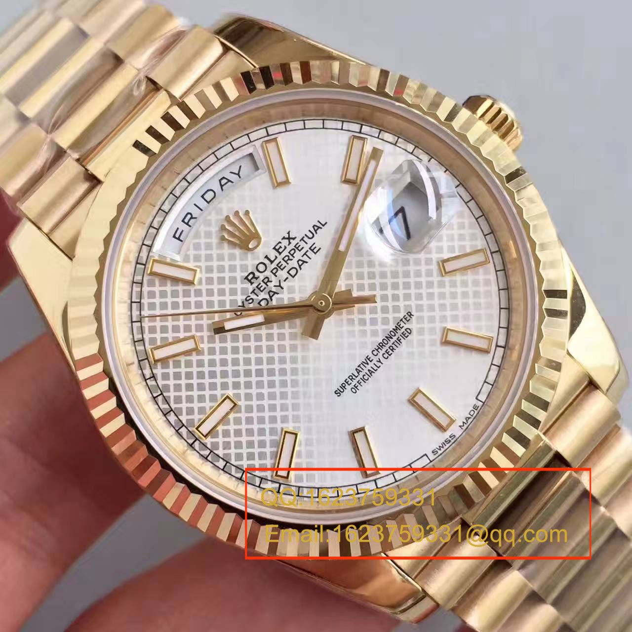 【NOOB Factory 一比一高仿手表】 Rolex  Day-Date 型系列218238-83218 白盘 wrist watch  / RBE167
