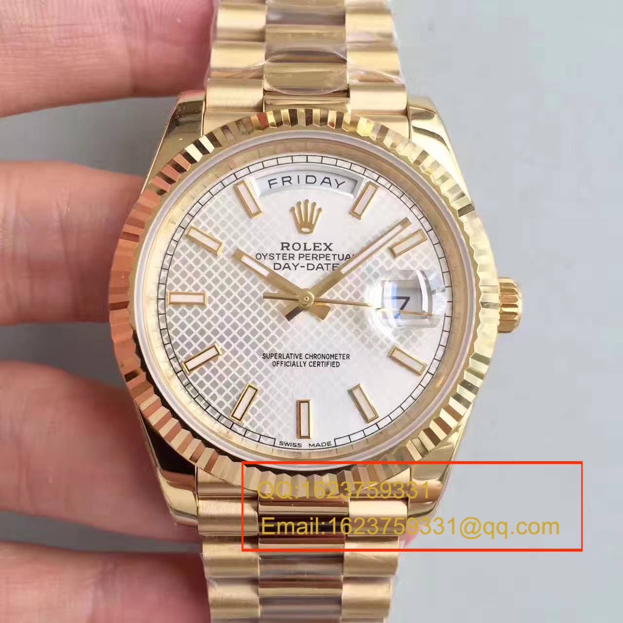 【NOOB Factory 一比一高仿手表】 Rolex  Day-Date 型系列218238-83218 白盘 wrist watch  / RBE167