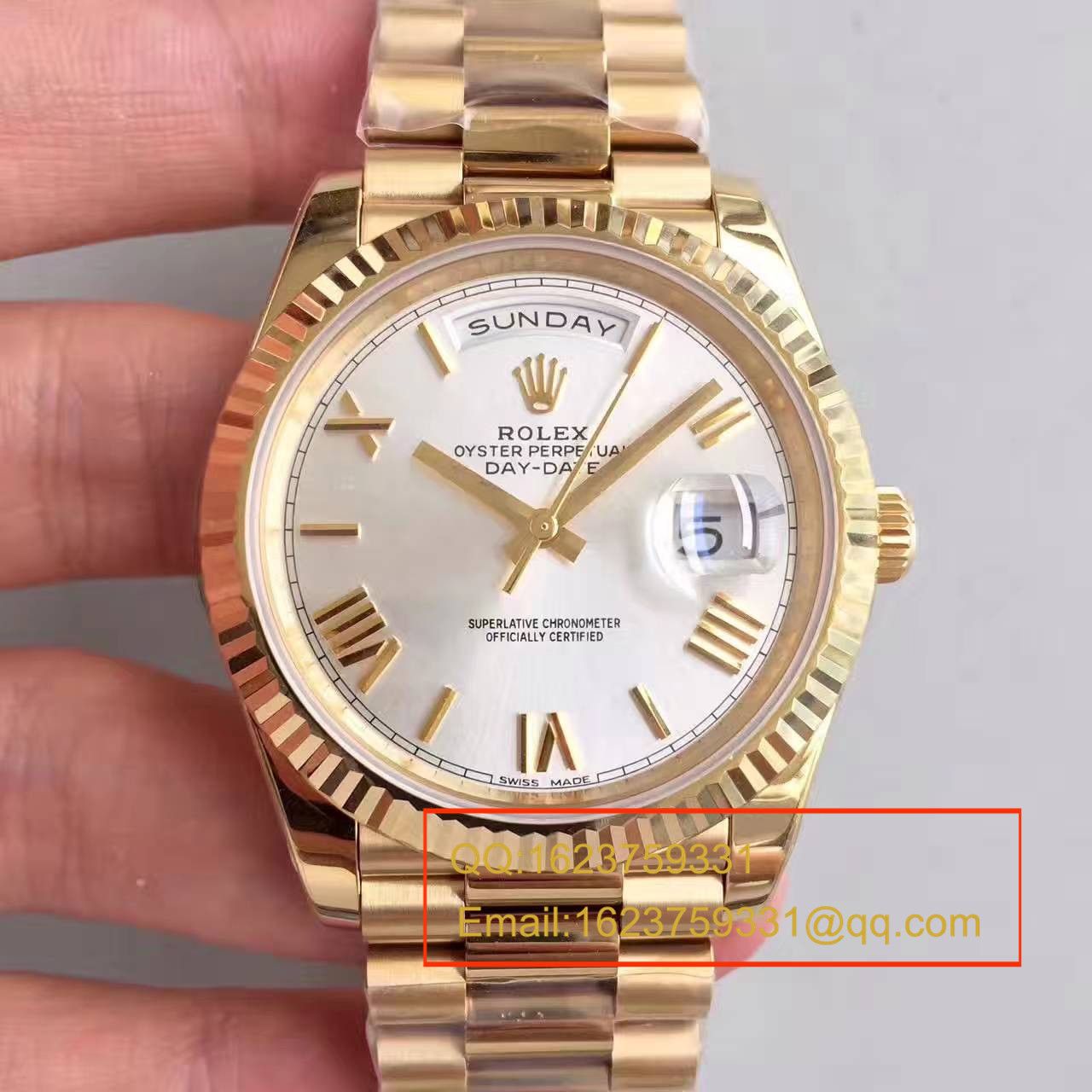 【N Factory 一比一超A高仿手表】 Rolex  Day-Date 型系列218238-83218 白盘 wrist watch  / RBE166