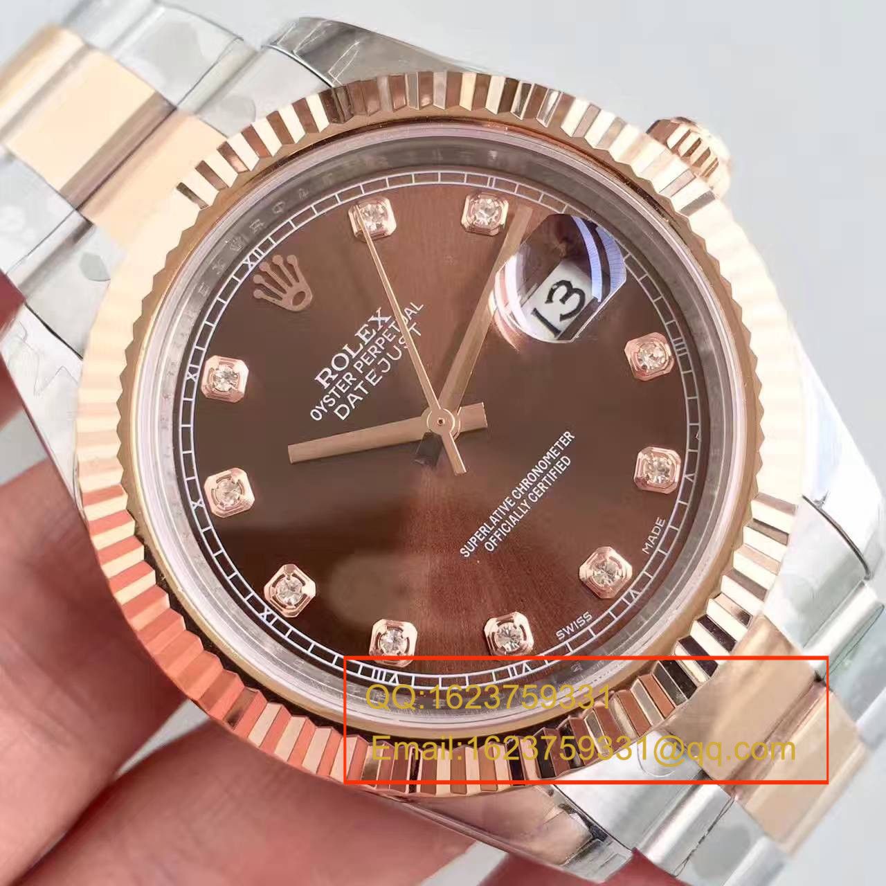 【NOOB Factory 1:1 top 复刻手表】 Rolex   Datejust 系列126331巧克力盘镶钻 wrist watch  / R161