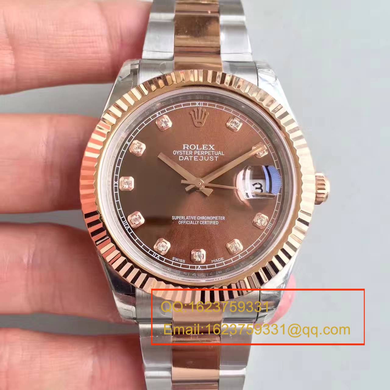 【NOOB Factory 1:1 top 复刻手表】 Rolex   Datejust 系列126331巧克力盘镶钻 wrist watch  / R161