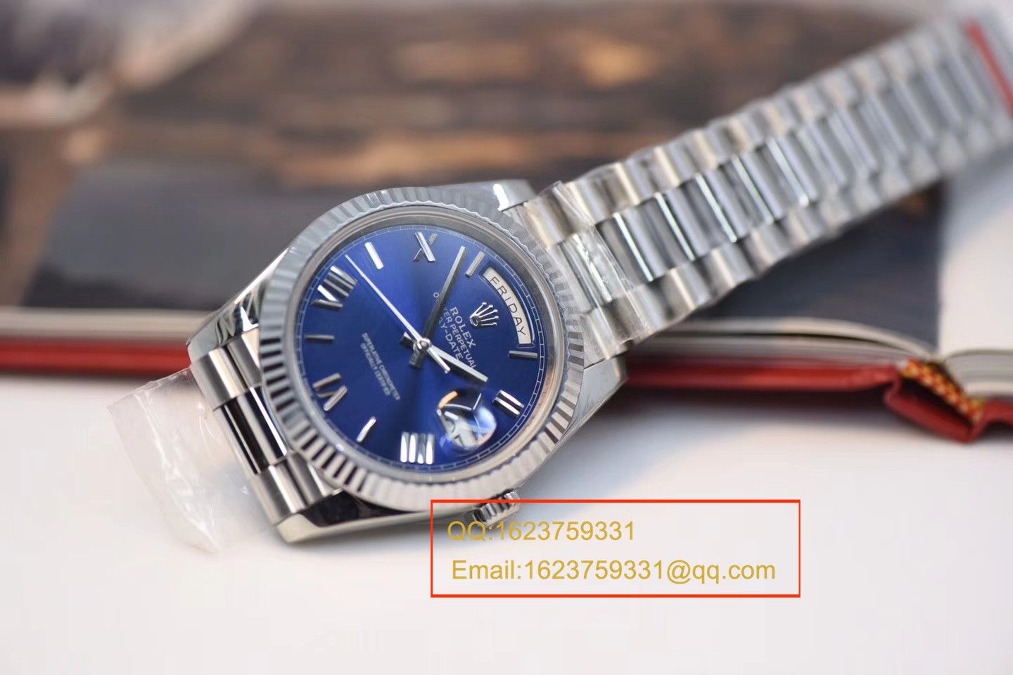 【 Video analysis NOOB Factory 一比一高仿】 Rolex  Day-Date 型系列228239蓝盘男士机械手表 / RBE068