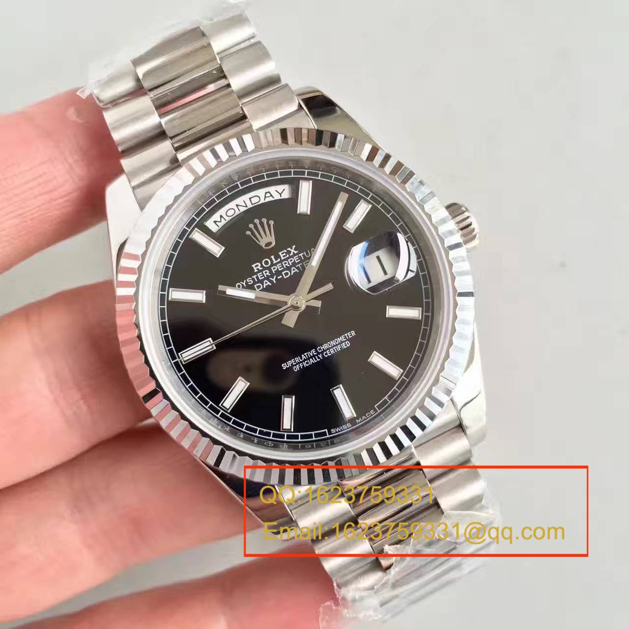 【NOOB Factory 超A高精仿手表】 Rolex  Day-Date 型系列228239-黑盘 wrist watch  / RBE070
