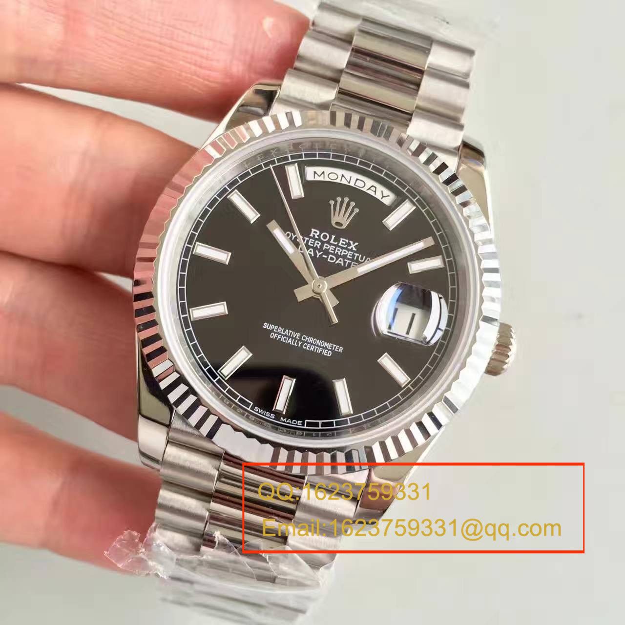 【NOOB Factory 超A高精仿手表】 Rolex  Day-Date 型系列228239-黑盘 wrist watch  / RBE070