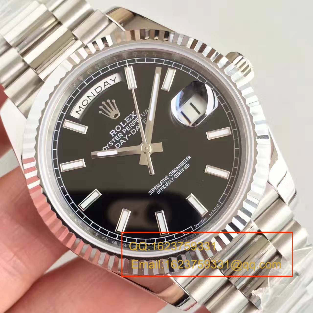 【NOOB Factory 超A高精仿手表】 Rolex  Day-Date 型系列228239-黑盘 wrist watch  / RBE070
