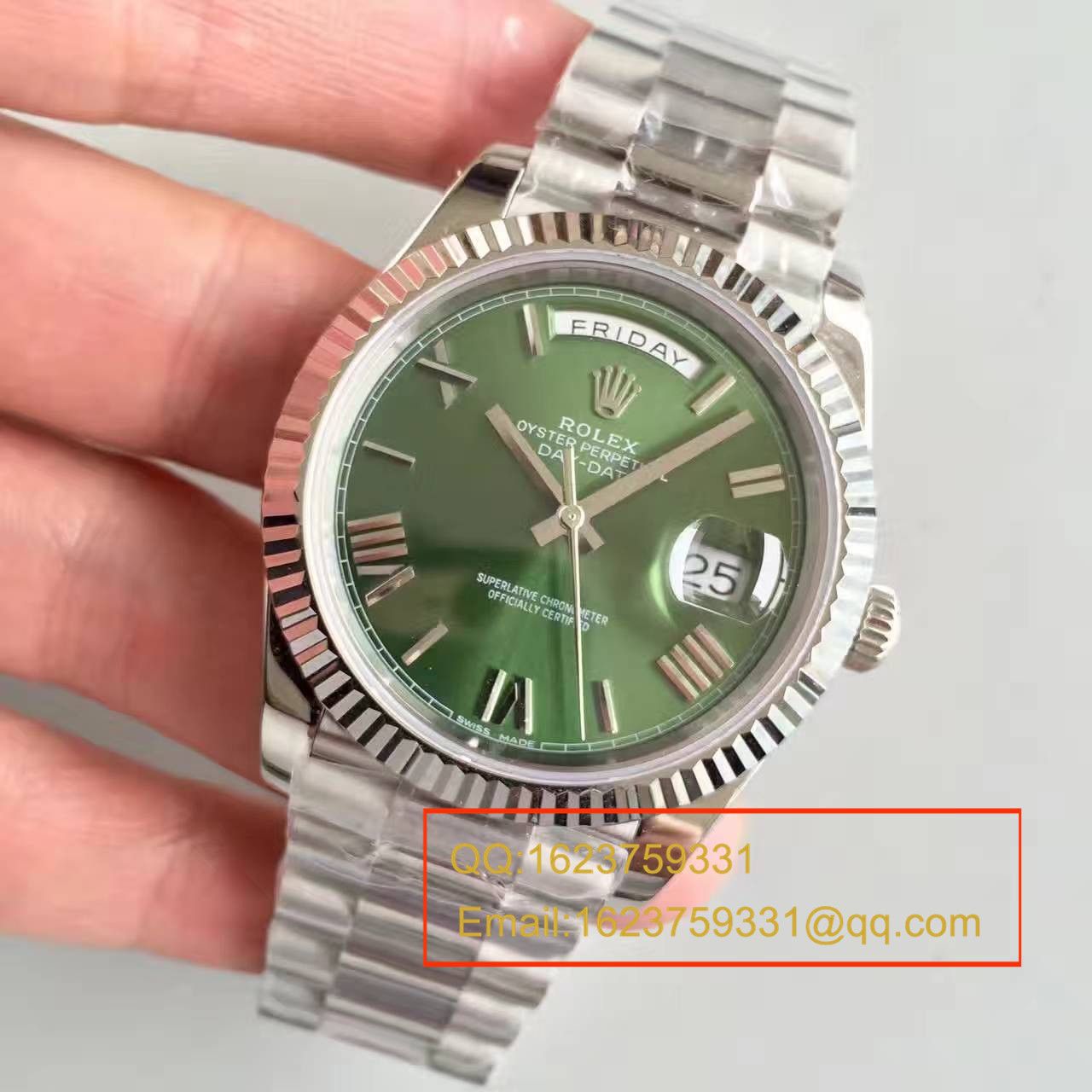 【N Factory 一比一超A高仿手表】 Rolex  Day-Date 型系列228239绿盘 wrist watch  / RBE065
