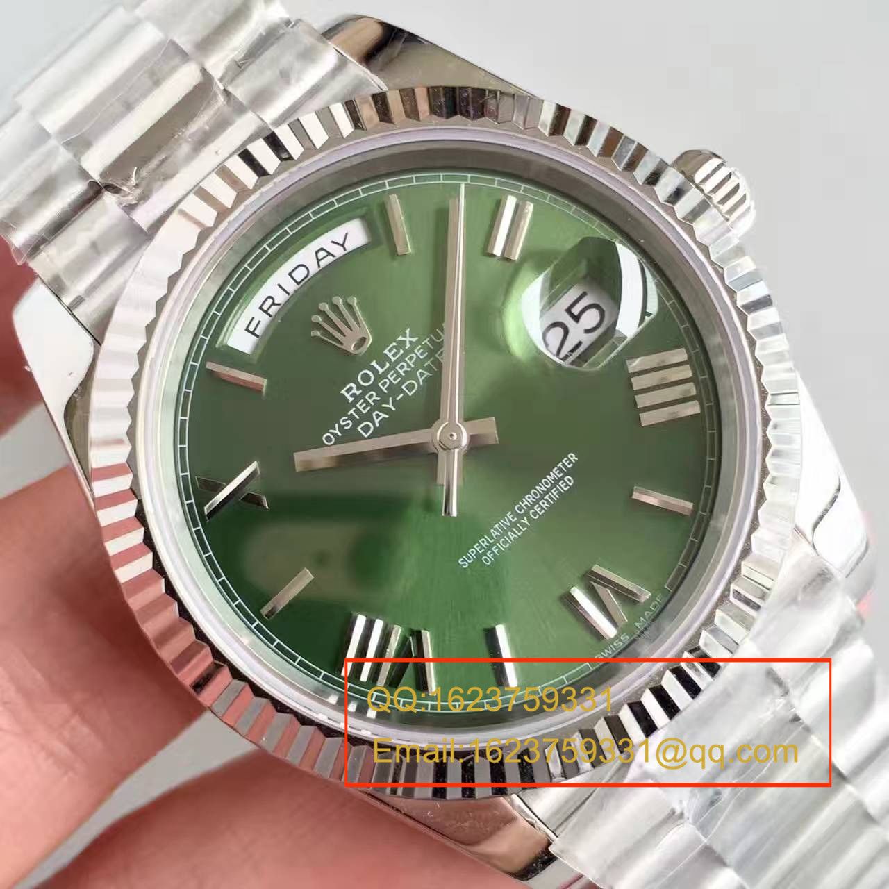 【N Factory 一比一超A高仿手表】 Rolex  Day-Date 型系列228239绿盘 wrist watch  / RBE065