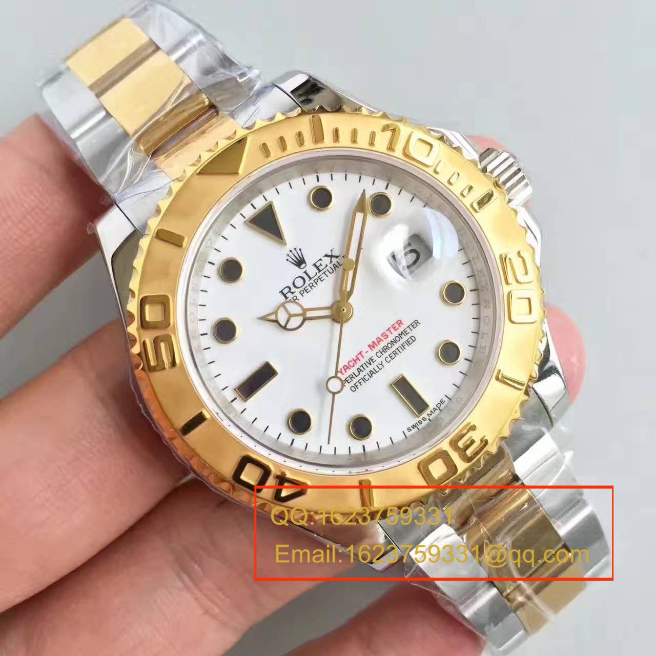【JF Factory 一比一超A复刻高仿手表】 Rolex  Yacht-Master 系列16623-78763白盘男士机械 wrist watch  / R097