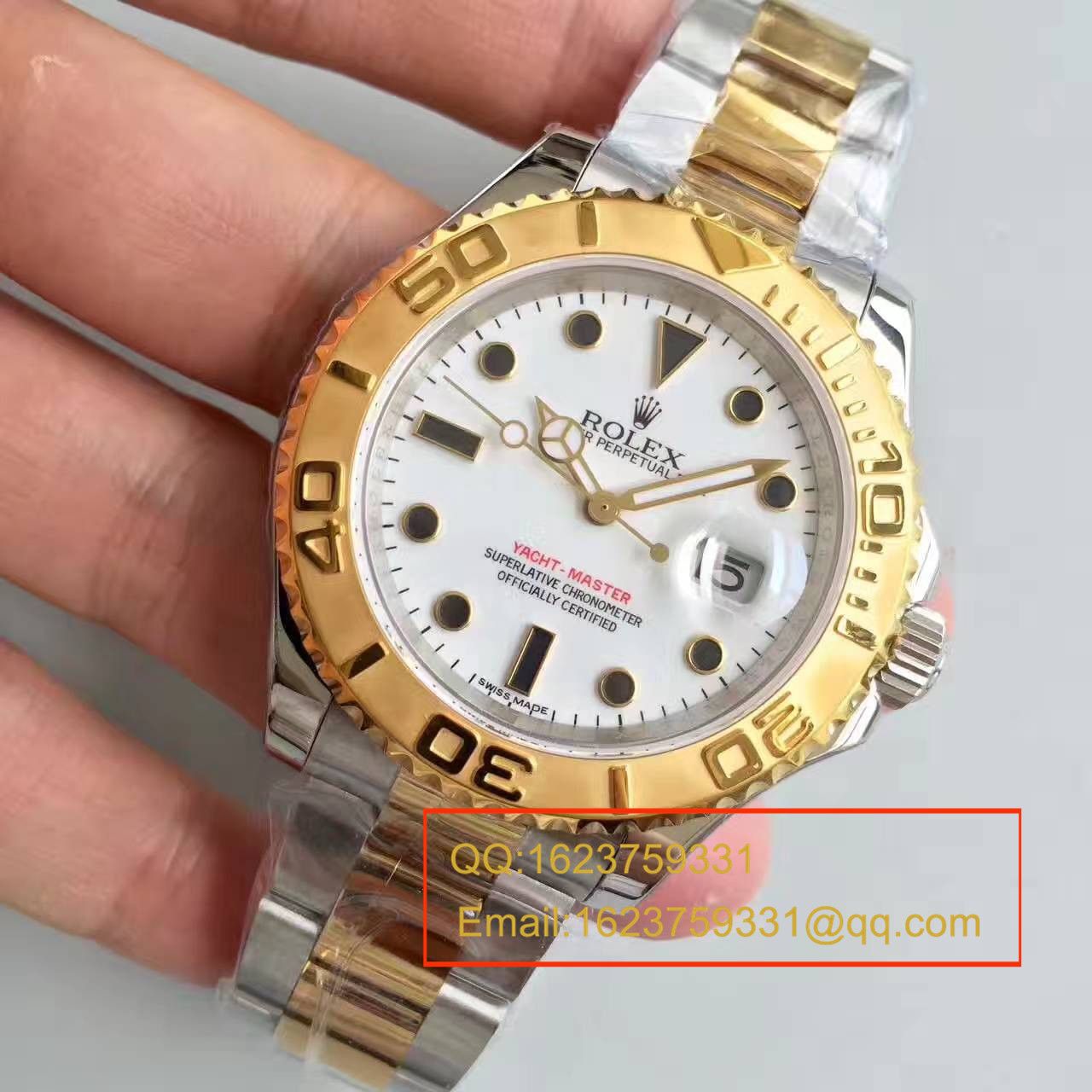 【JF Factory 一比一超A复刻高仿手表】 Rolex  Yacht-Master 系列16623-78763白盘男士机械 wrist watch  / R097