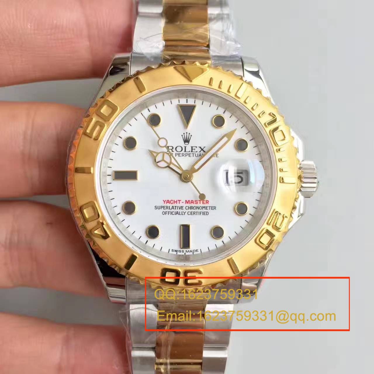 【JF Factory 一比一超A复刻高仿手表】 Rolex  Yacht-Master 系列16623-78763白盘男士机械 wrist watch  / R097