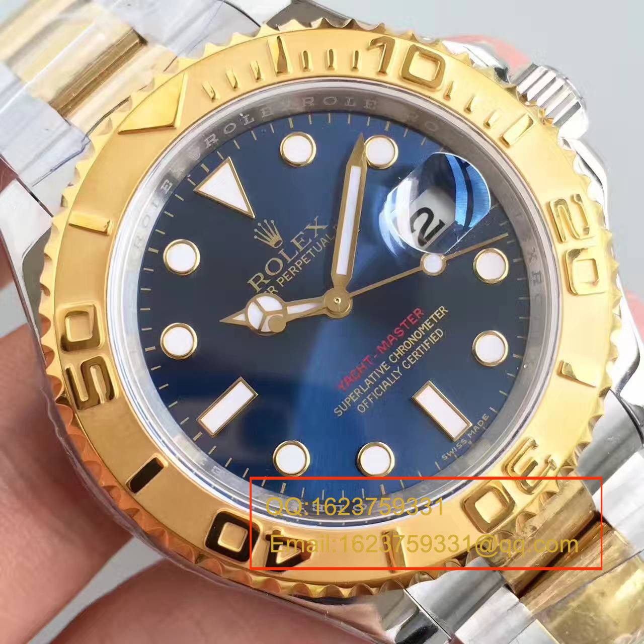 【JF Factory  top 复刻高仿手表】 Rolex  Yacht-Master 系列16623蓝盘男士机械 wrist watch  / R038