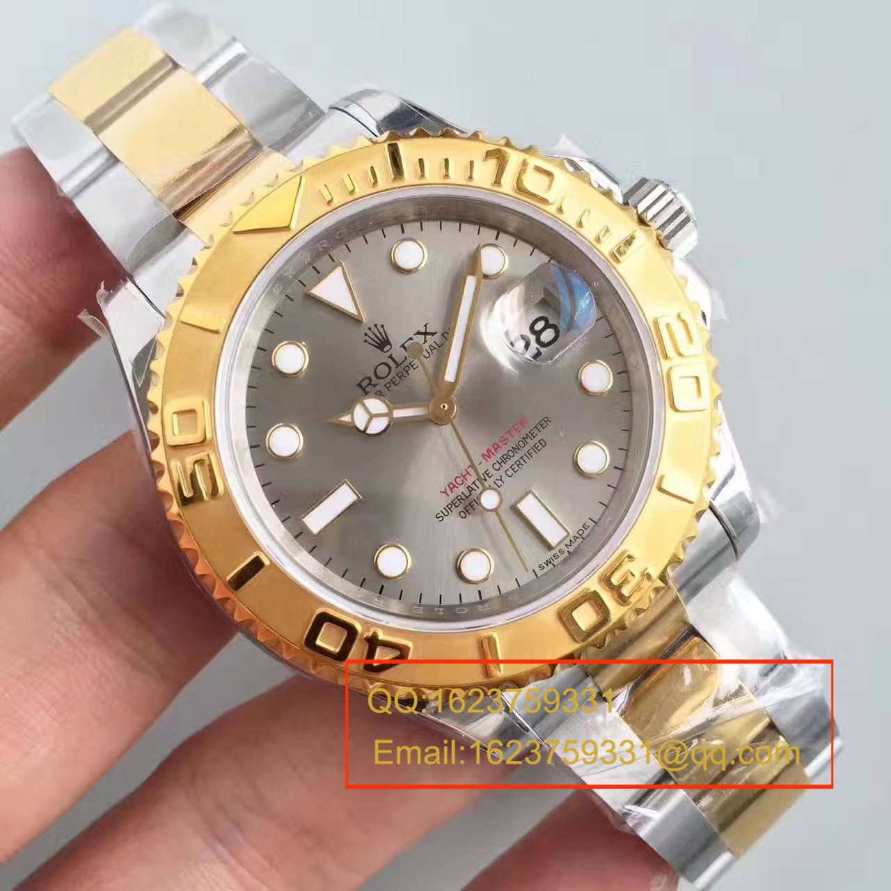 【JF Factory 一比一复刻高仿手表】 Rolex  Yacht-Master 系列16623-78763 银灰色表盘 wrist watch  / R099