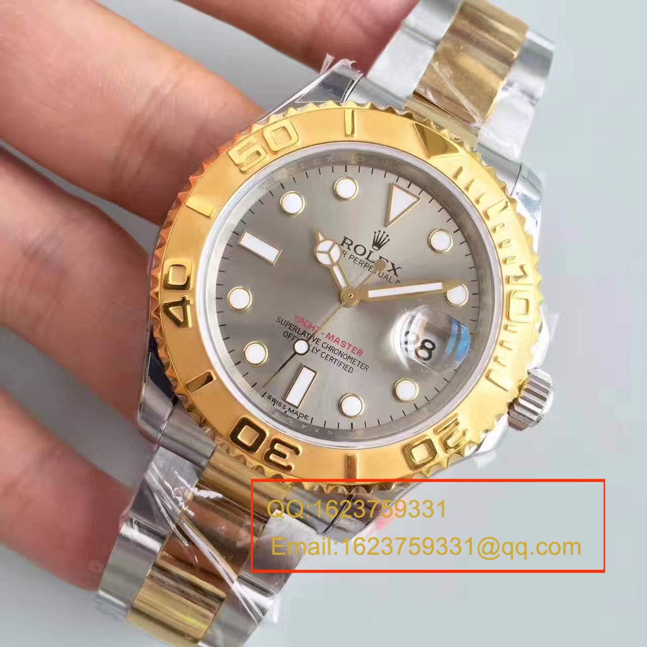 【JF Factory 一比一复刻高仿手表】 Rolex  Yacht-Master 系列16623-78763 银灰色表盘 wrist watch  / R099