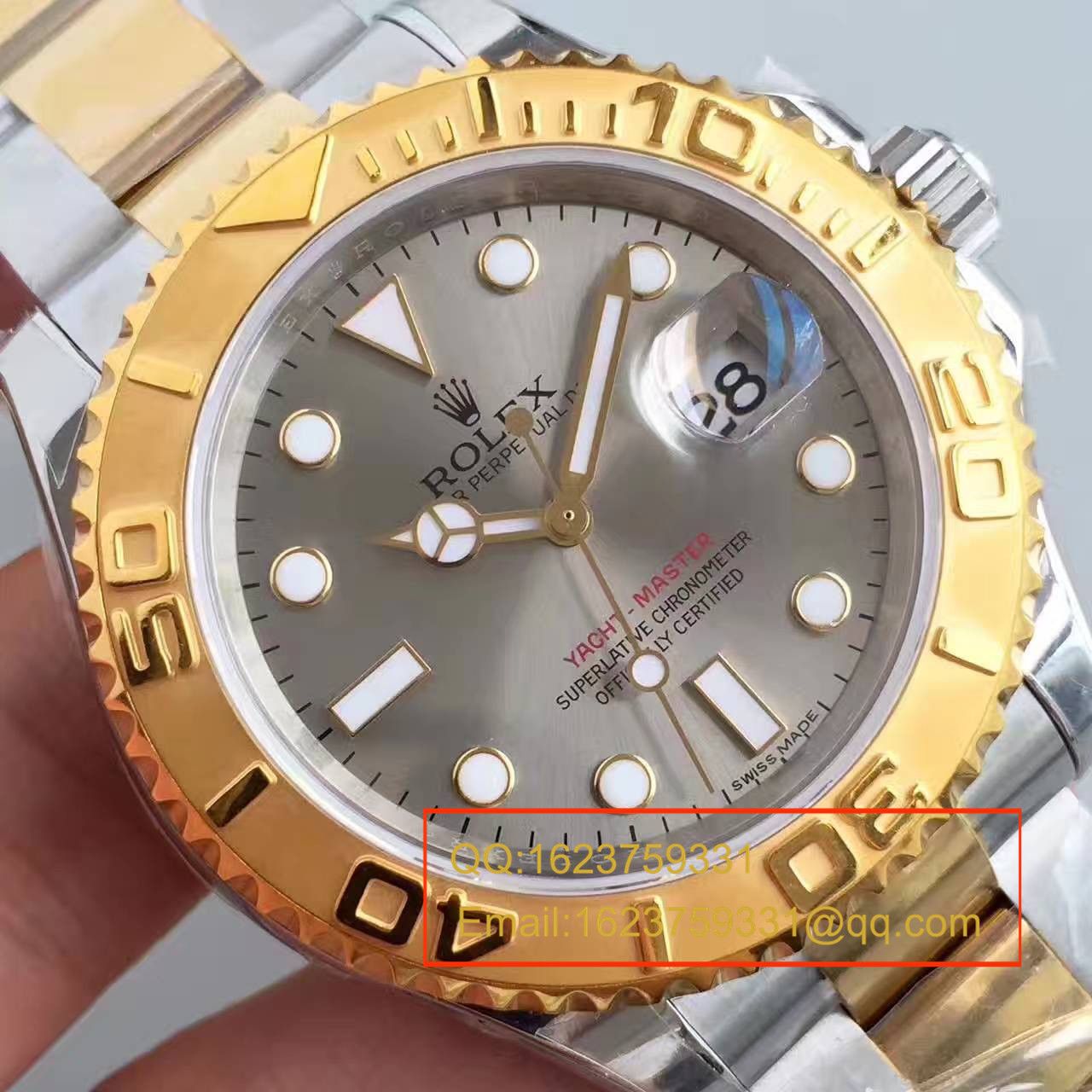 【JF Factory 一比一复刻高仿手表】 Rolex  Yacht-Master 系列16623-78763 银灰色表盘 wrist watch  / R099
