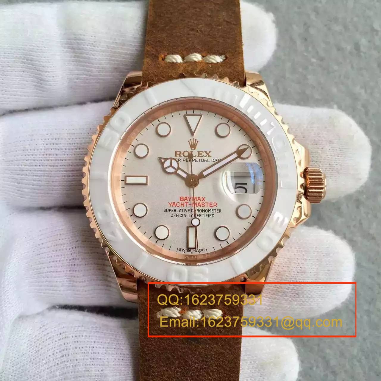 【NOOB Factory 一比一高仿手表】 Rolex  Rolex  Yacht-Master 系列116655-Oysterflex bracelet白盘 wrist watch  / R024