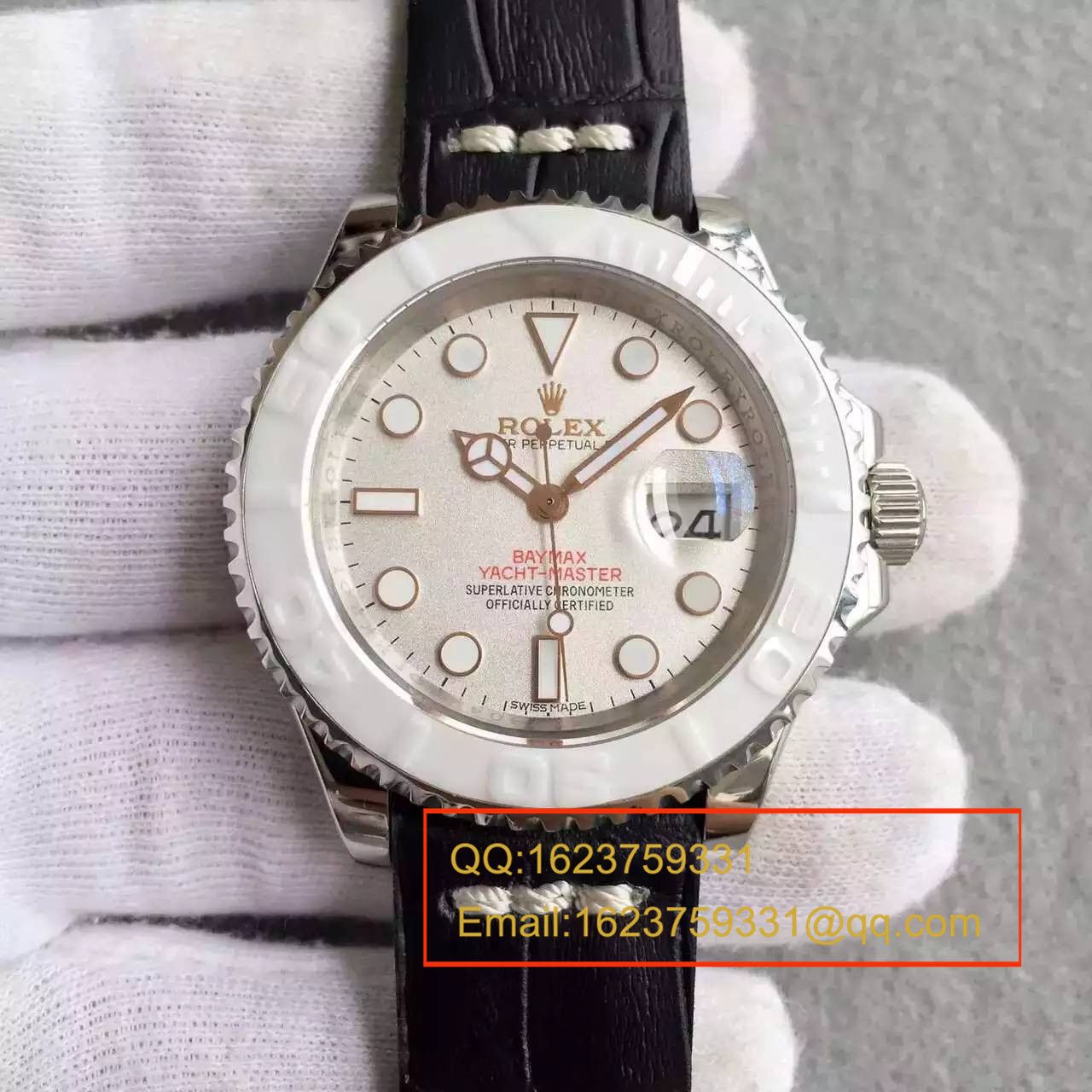 【NOOB Factory 一比一高仿手表】 Rolex  Rolex  Yacht-Master 系列116655-Oysterflex bracelet白盘 wrist watch  / R024