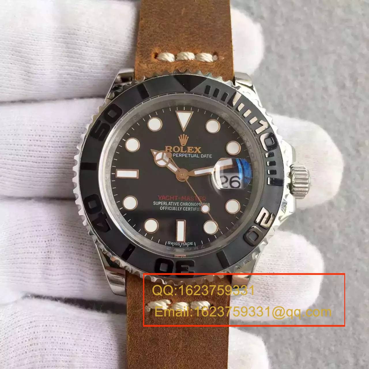 【NOOB Factory 一比一高仿手表】 Rolex  Rolex  Yacht-Master 系列116655-Oysterflex bracelet白盘 wrist watch  / R024