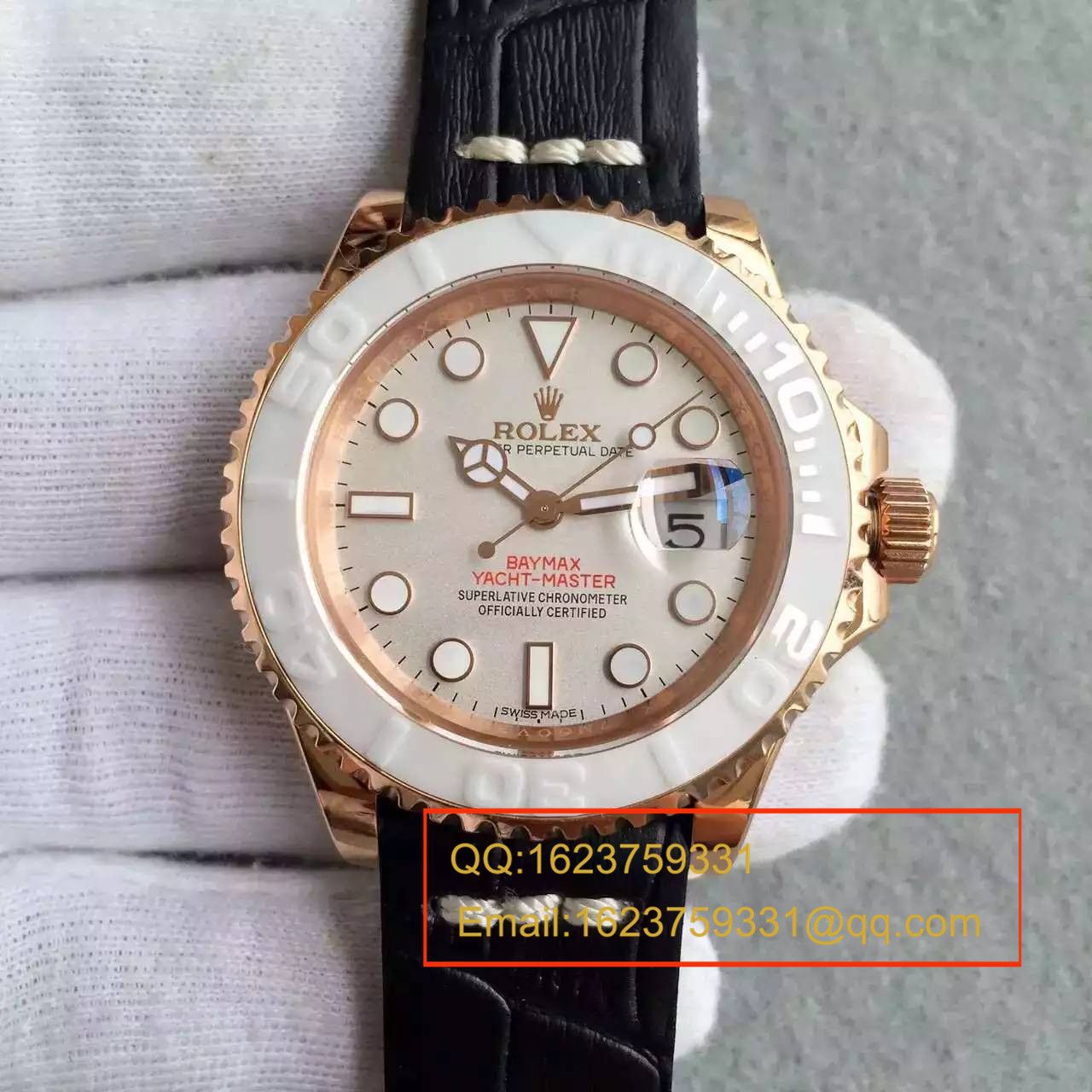 【NOOB Factory 一比一高仿手表】 Rolex  Rolex  Yacht-Master 系列116655-Oysterflex bracelet白盘 wrist watch  / R024