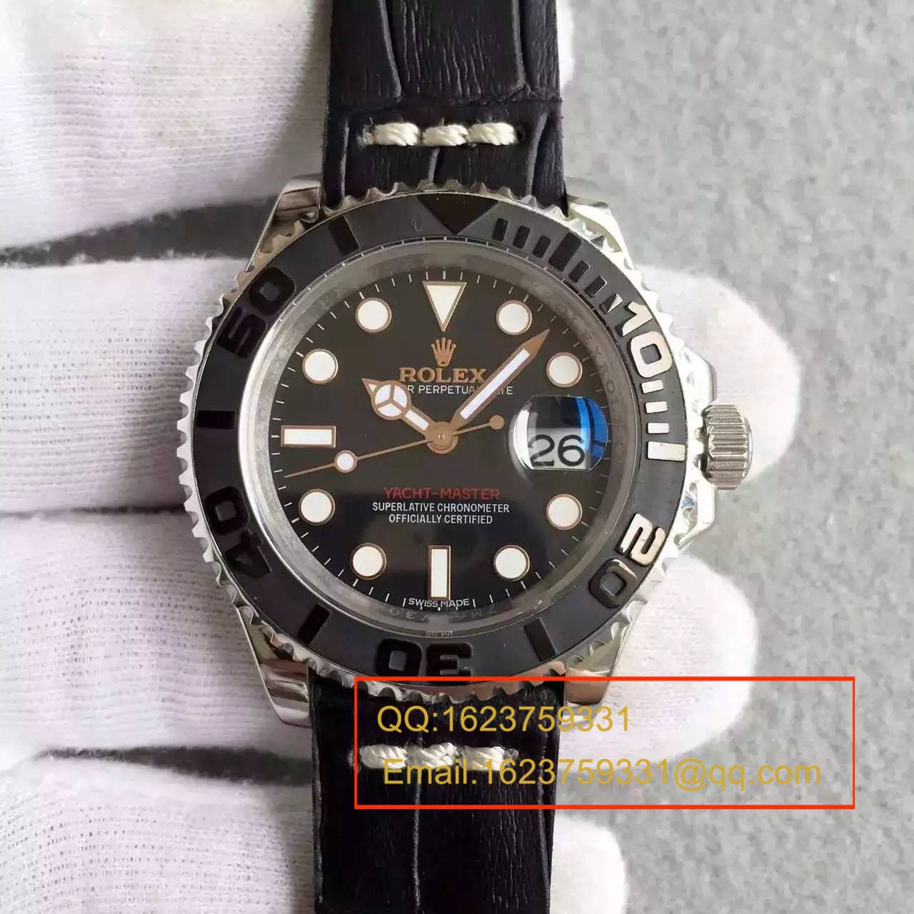 【NOOB Factory 一比一高仿手表】 Rolex  Rolex  Yacht-Master 系列116655-Oysterflex bracelet白盘 wrist watch  / R024