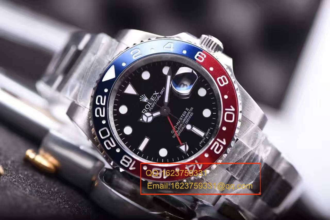 【独家 Video analysis  top 复刻高仿表】JR Rolex  GMT MASTER II系列116719-BLRO可乐圈男士机械手表 / R085