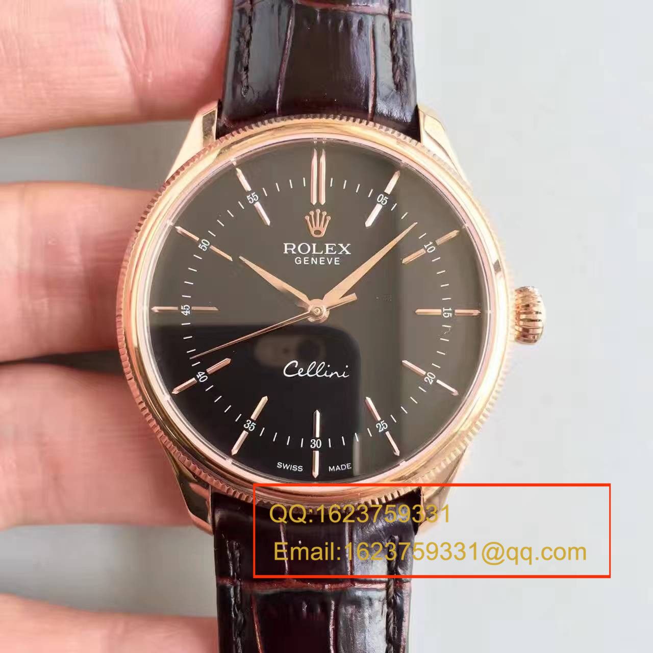 【MK Factory 一比一超A高精仿手表】 Rolex 切利尼系列50505黑盘 wrist watch  / R0780