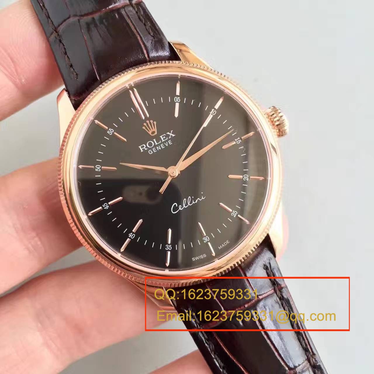 【MK Factory 一比一超A高精仿手表】 Rolex 切利尼系列50505黑盘 wrist watch  / R0780