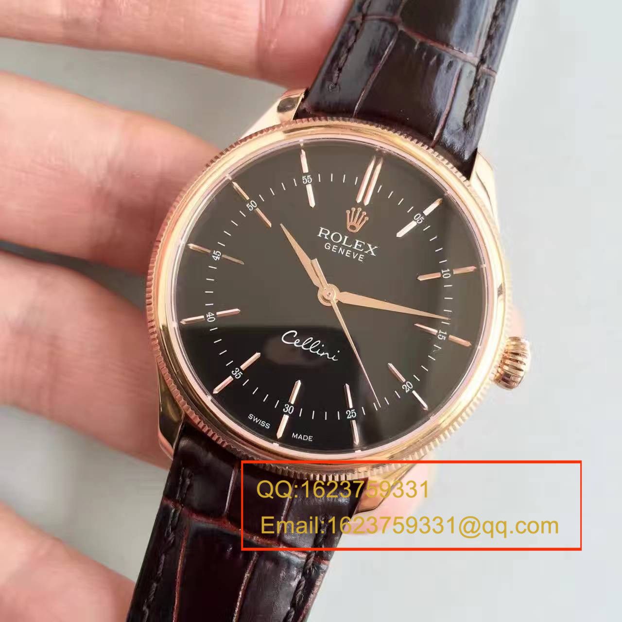 【MK Factory 一比一超A高精仿手表】 Rolex 切利尼系列50505黑盘 wrist watch  / R0780