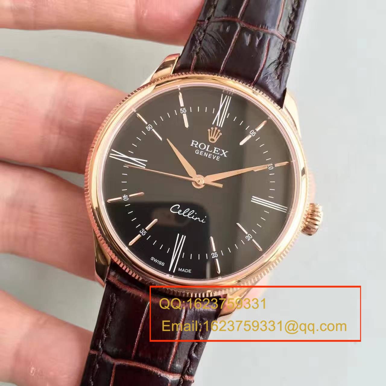 【MK Factory 一比一超A高精仿手表】 Rolex 切利尼系列50505黑盘 wrist watch  / R0780