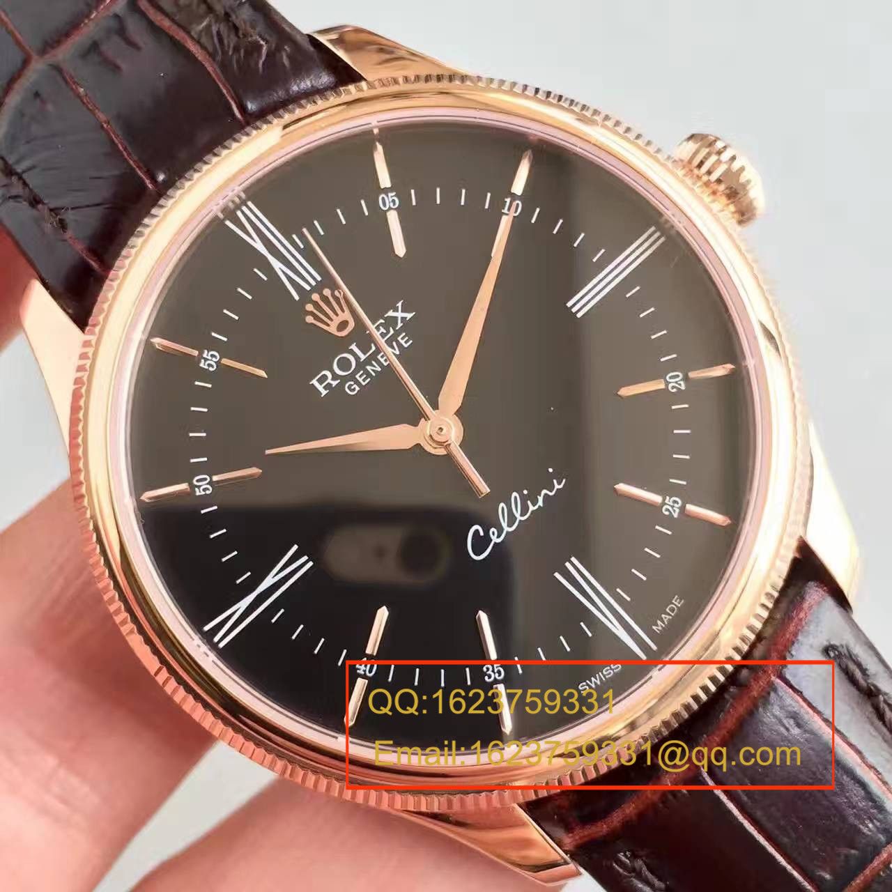 【MK Factory 一比一超A高精仿手表】 Rolex 切利尼系列50505黑盘 wrist watch  / R0780
