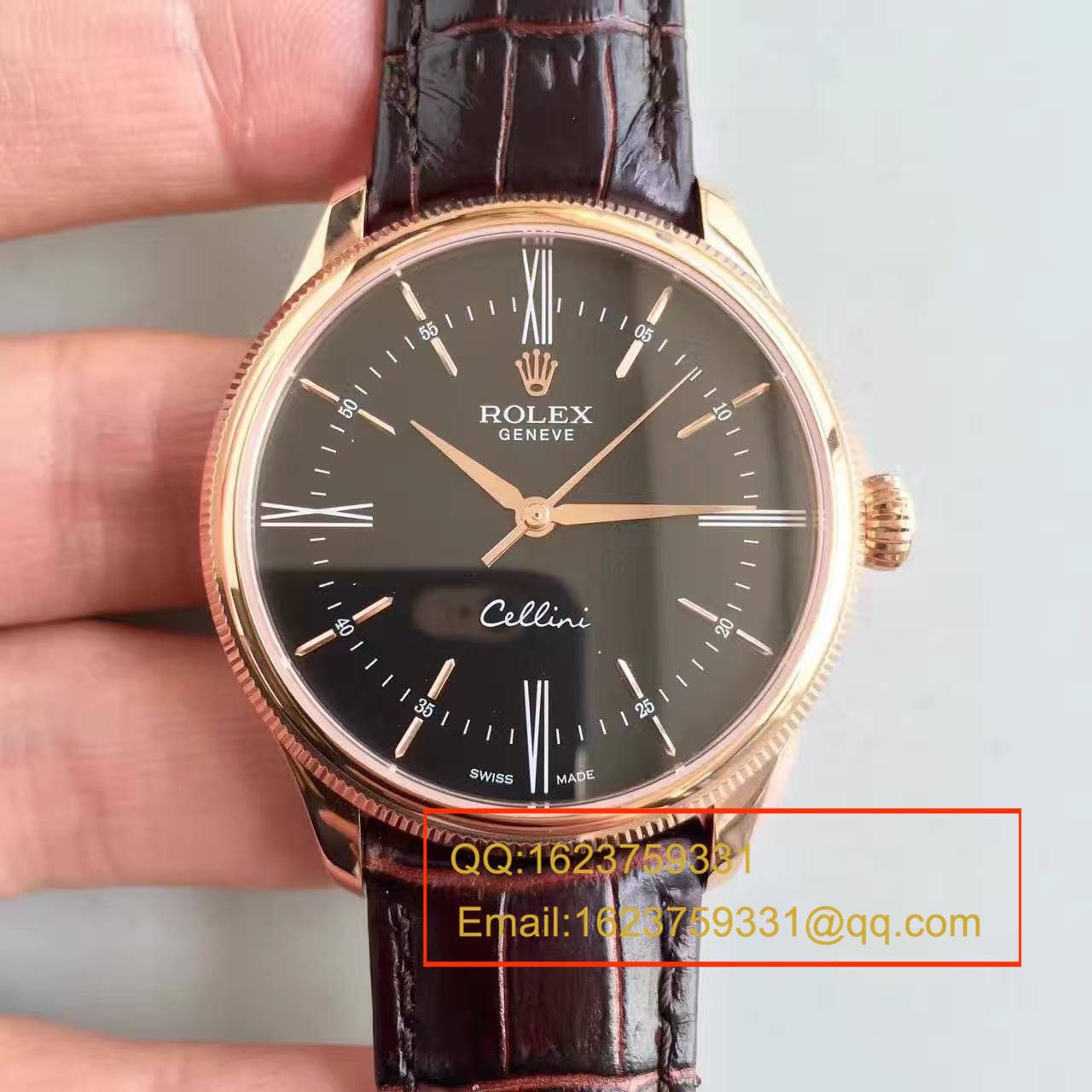 【MK Factory 一比一超A高精仿手表】 Rolex 切利尼系列50505黑盘 wrist watch  / R0780