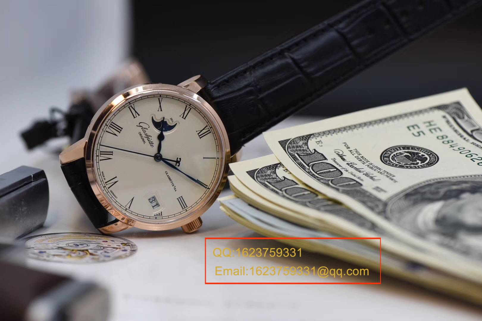 【GF一比一超A高仿手表】glashuette original原创精髓议员大日历月相 wrist watch 系列 100-04-32-15-04 wrist watch  / GLABA013