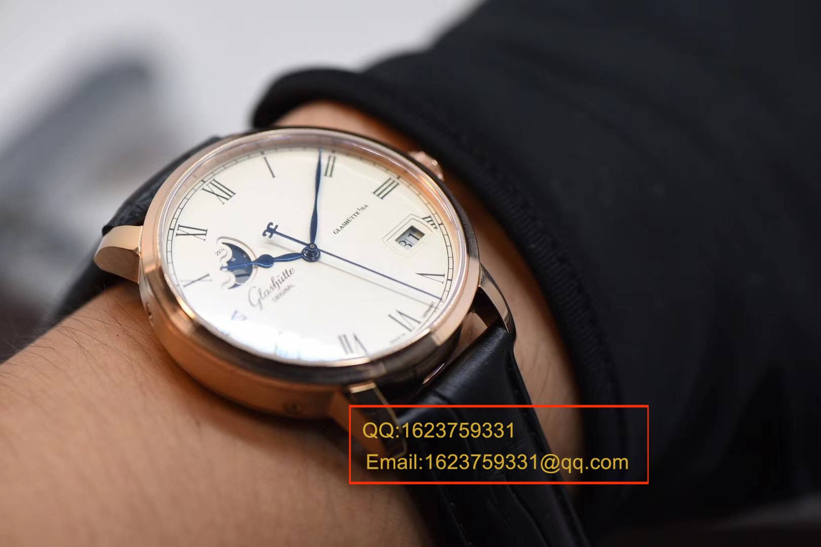 【GF一比一超A高仿手表】glashuette original原创精髓议员大日历月相 wrist watch 系列 100-04-32-15-04 wrist watch  / GLABA013